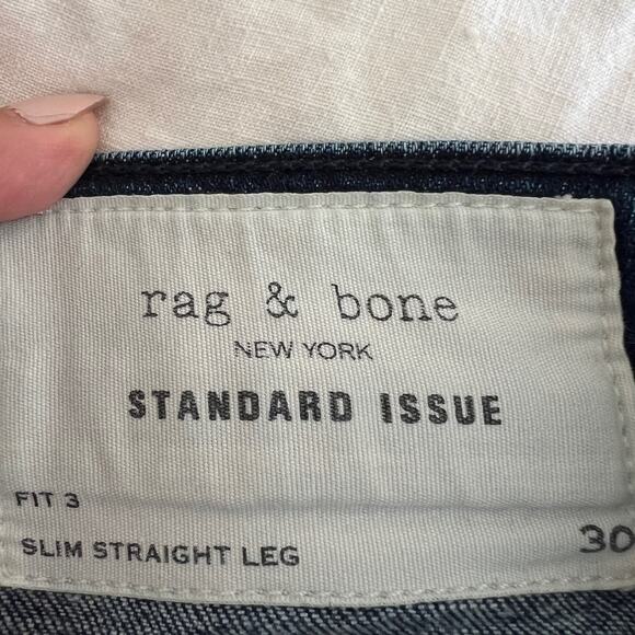 Rag & Bone STANDARD ISSUE Slim Straight Leg Jeans Size 30 / Fit 3 - Athletic - Picture 8 of 15